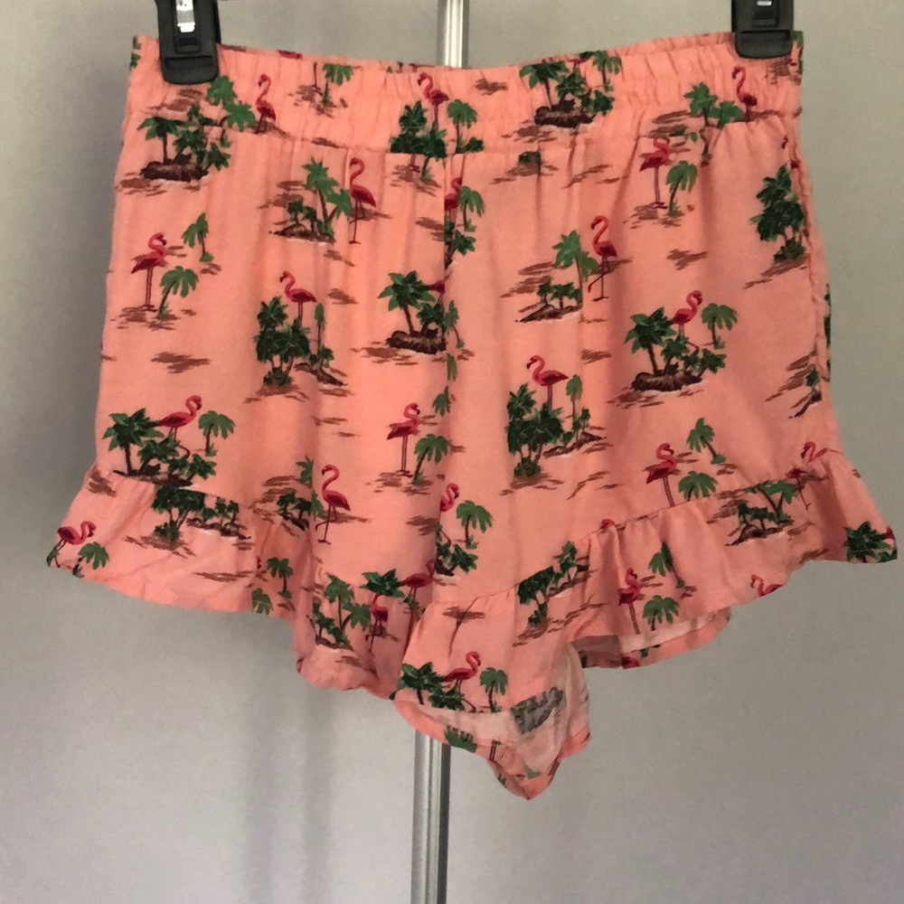 Forever 21 Flamingo and Palm Tree Shorts Size Small